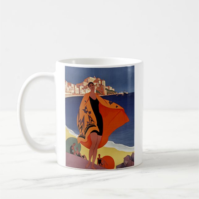 Stadt Calvi in Haute-Corse, Frankreich Kaffeetasse (Links)