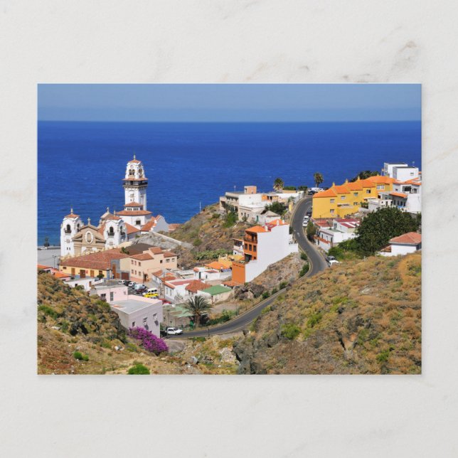 Stadt Candelaria auf Teneriffa Postkarte (Vorderseite)