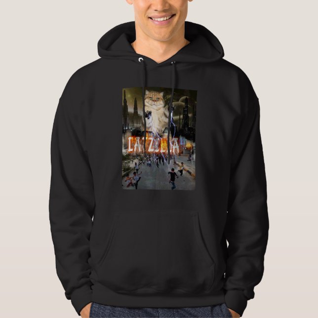 Stadt Catzilla Kitty Hoodie (Vorderseite)