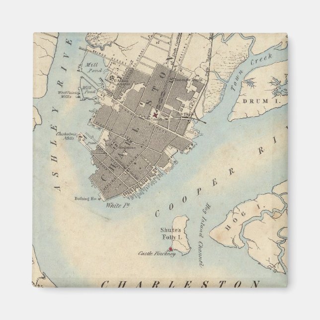 Stadt Charleston, South Carolina Magnet (Vorne)