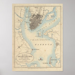 Stadt Charleston, South Carolina Poster