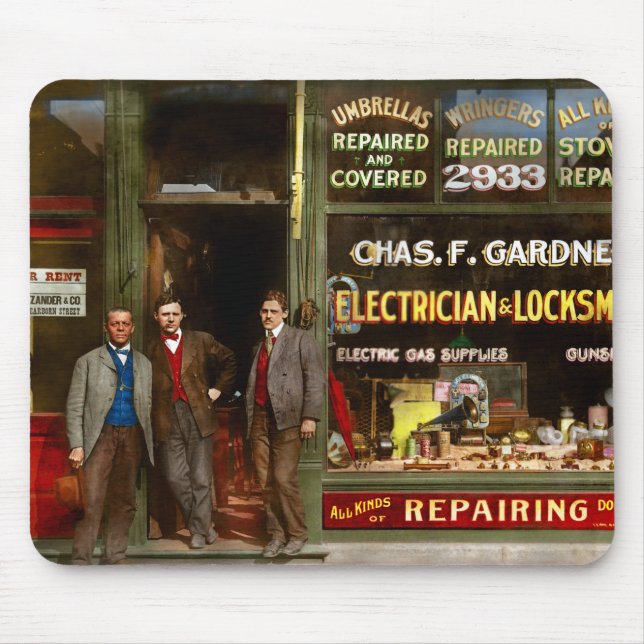 Stadt - Chicago, IL - Alles reparierte 1899 Mousepad (Vorne)