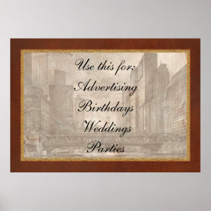 Stadt - Chicago, IL - Blick in die Zukunft SW Poster