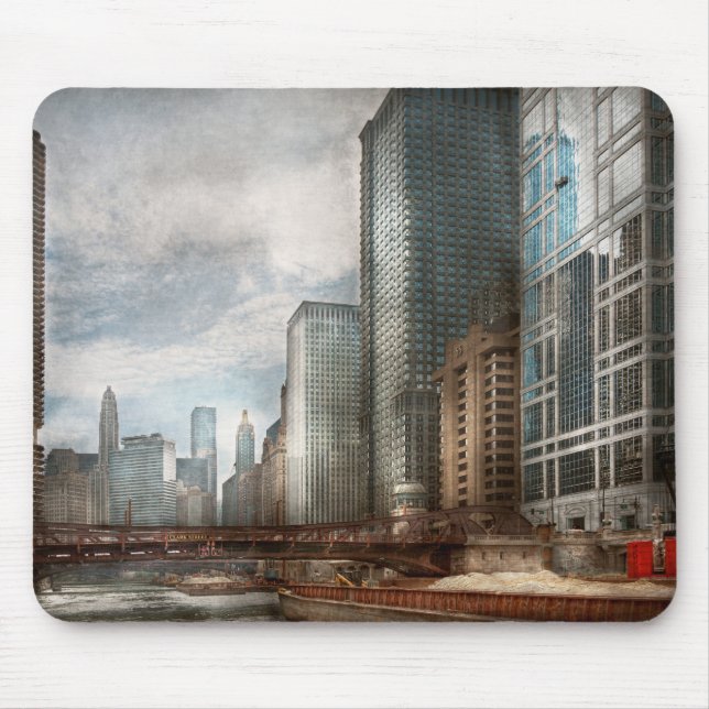 Stadt - Chicago, IL - Gebäude einer neuen Stadt Mousepad (Vorne)