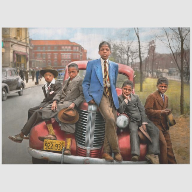 Stadt - Chicago, IL - Ich und die Jungen 1941 Seidenpapier (Vorderseite)