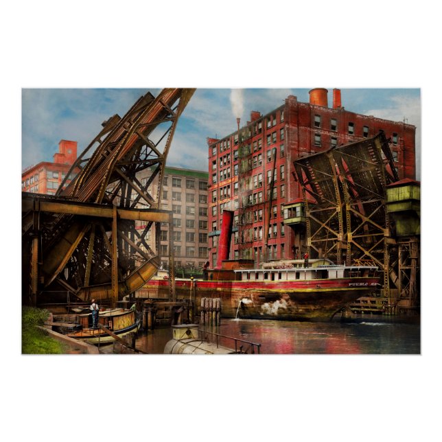 Stadt - Chicago IL - Jacked up 1907 Poster (Vorderseite)