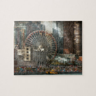Stadt - Chicago, IL - Luftdruck Puzzle