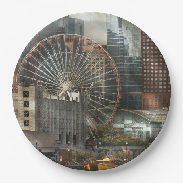 Stadt - Chicago, IL - Pier-Druck Pappteller (Vorderseite)