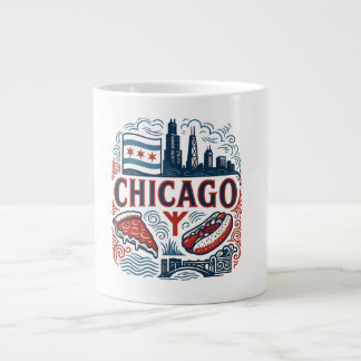 Stadt Chicago Jumbo-Tasse