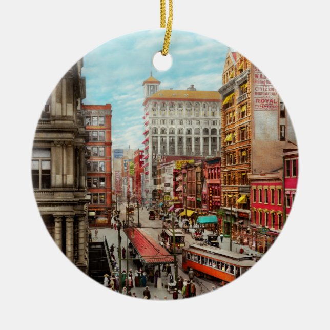 Stadt - Cincinnati, OH - Königstadt 1915 Keramik Ornament (Vorne)