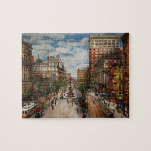 Stadt Cincinnati OH- - Tyler Davidson Brunnen 1907 Puzzle