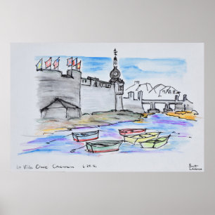 Stadt Concarneau   Finistère, Bretagne Poster