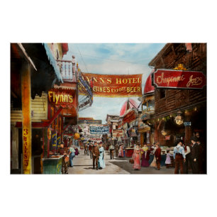 Stadt - Coney Island NY - Bowery Beer 1903 Poster