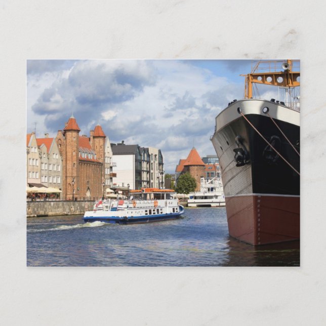 Stadt Danzig in Polen Postkarte (Vorderseite)