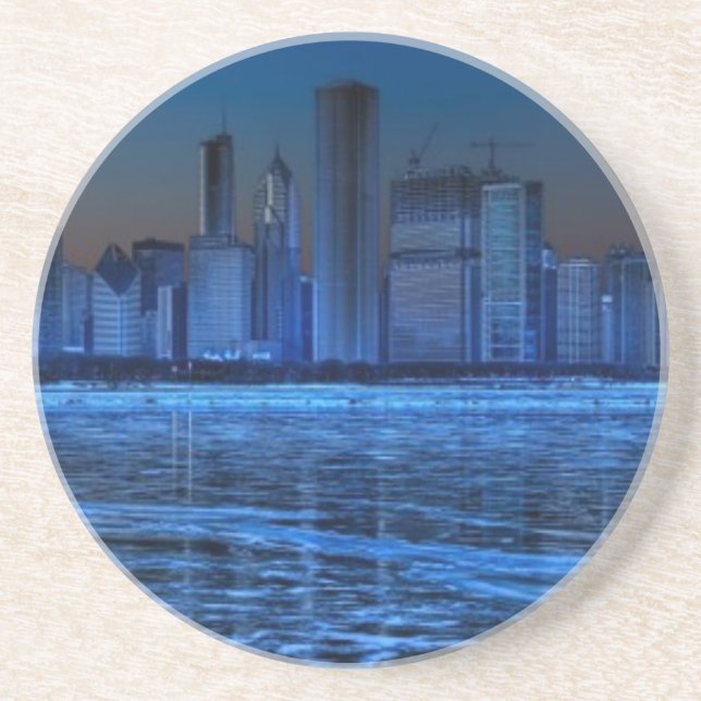 Stadt der breiter Schultern und des Michigansees Getränkeuntersetzer (Vorne)