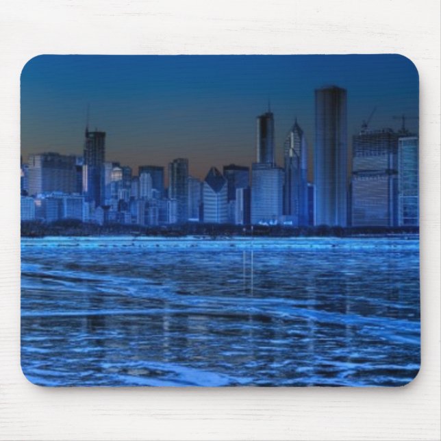 Stadt der breiter Schultern und des Michigansees Mousepad (Vorne)