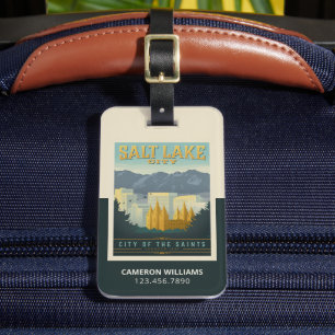 Stadt der Heiligen   Salt Lake City, Utah Gepäckanhänger