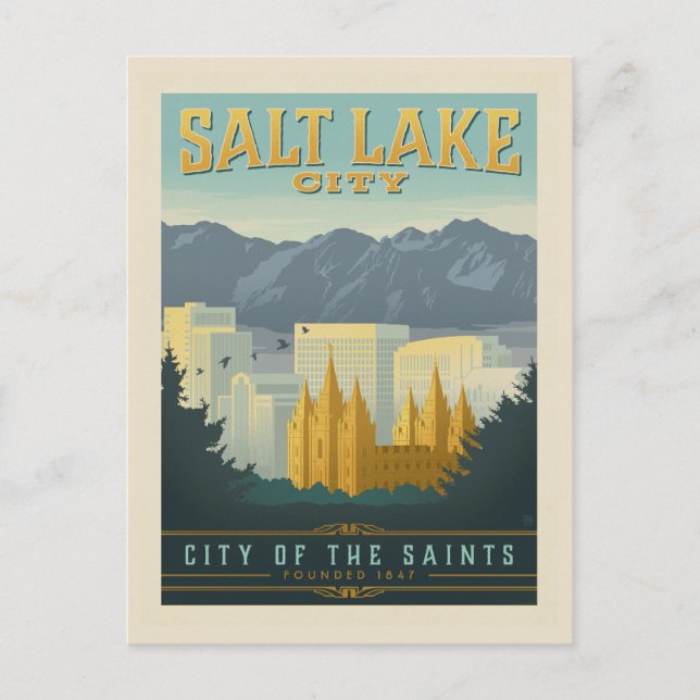 Stadt der Heiligen | Salt Lake City, Utah Postkarte (Vorderseite)