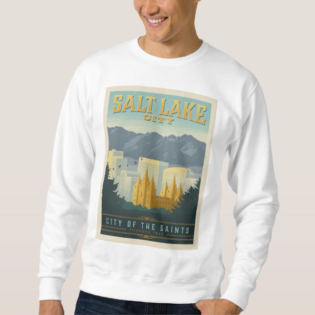 Stadt der Heiligen | Salt Lake City, Utah Sweatshirt (Vorderseite)