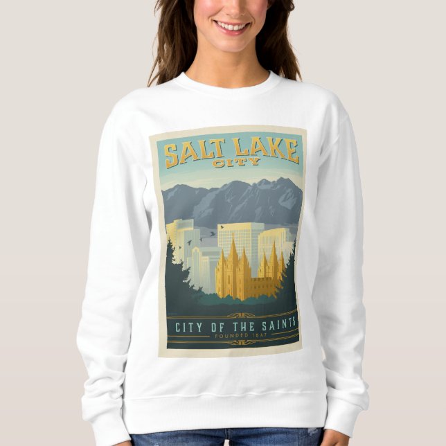 Stadt der Heiligen | Salt Lake City, Utah Sweatshirt (Vorderseite)