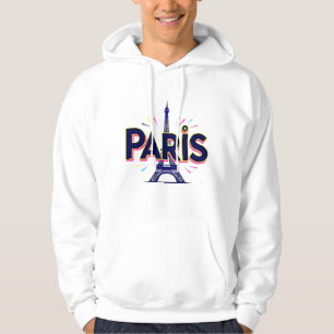Stadt der Lichter: Bold Paris Typografy Art Hoodie
