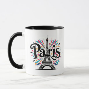 Stadt der Lichter: Fette Pariser Typografie-Kunst Tasse
