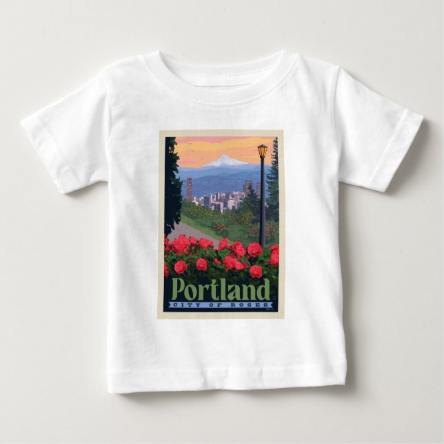 Stadt der Rose | Portland, Oregon Baby T-shirt (Vorderseite)