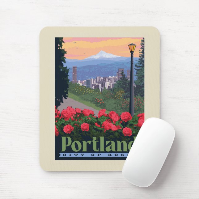 Stadt der Rose | Portland, Oregon Mousepad (Mit Mouse)