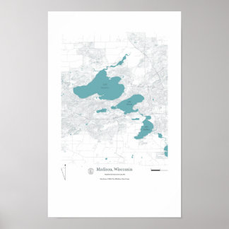 Stadt der Seen von Madison Poster