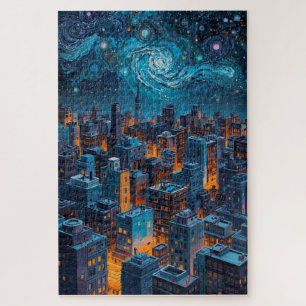 Stadt der Sterne und des Lichts – Urbane Traumland Puzzle