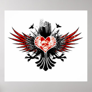 Stadt der Träume (rot) Poster