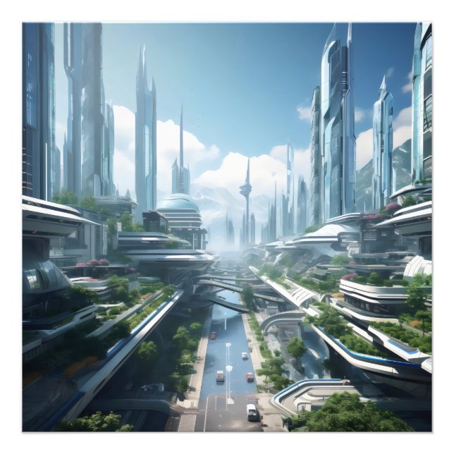 Stadt der Zukunft Fotodruck (Vorne)