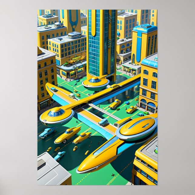 Stadt der Zukunft Poster (Vorne)