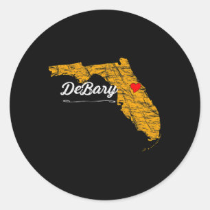 Stadt Dery Florida Urlaub Souvenir Merch - Gra Runder Aufkleber