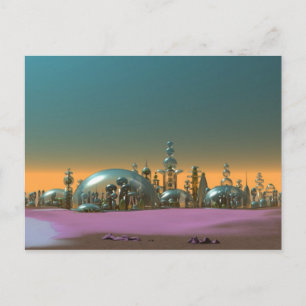 Stadt des Glases Gold und Silber Postkarte