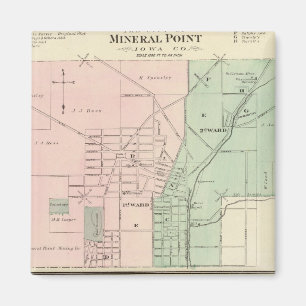 Stadt des Mineral Point und Dorf Dodgeville Magnet