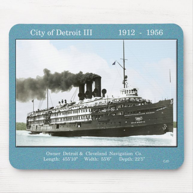 Stadt Detroit III Mousepad (Vorne)