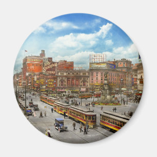 Stadt - Detroit MI - Motorstadt 1917 Magnet