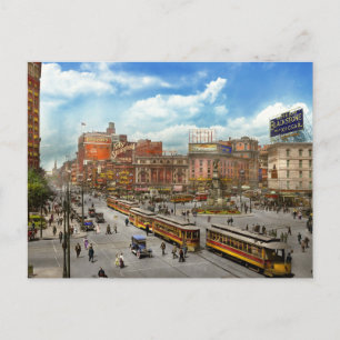 Stadt - Detroit MI - Motorstadt 1917 Postkarte