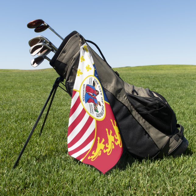 Stadt Detroit (Michigan) Golfhandtuch (Gras)