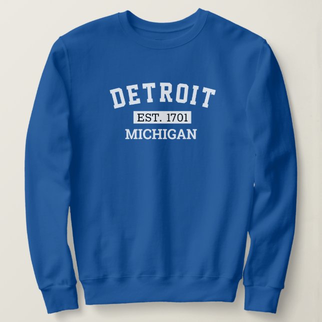 Stadt Detroit, Stadt Michigan Sweatshirt (Design vorne)