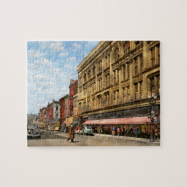 Stadt - Dubuque IA - Hauptstraße 1940 Puzzle (Horizontal)