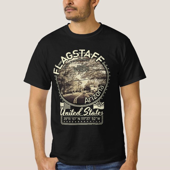 STADT FLAGSTAFF - STAAT ARIZONA T-Shirt (Vorderseite)