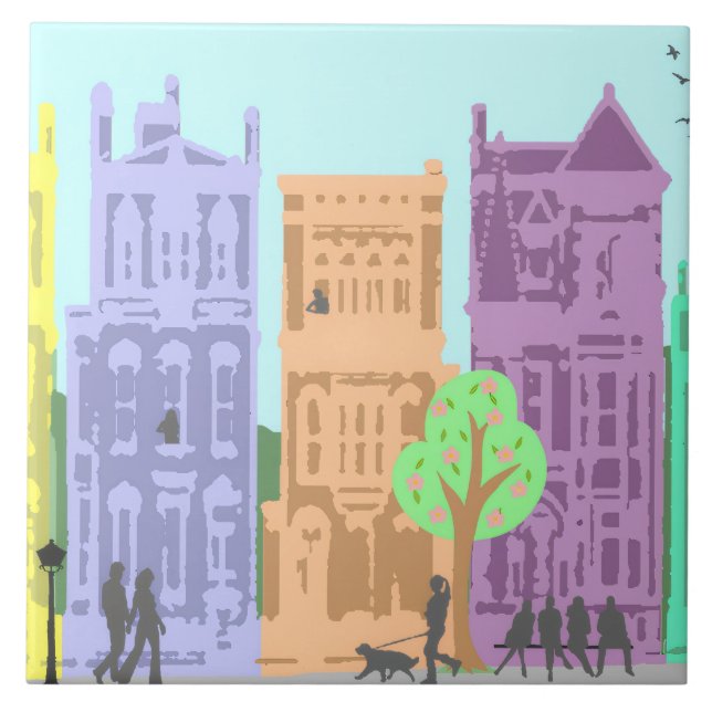 Stadt Fliese (Vorderseite)