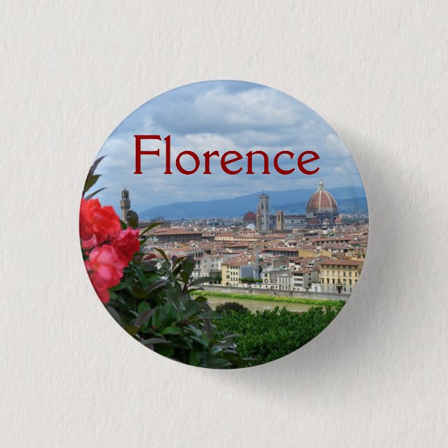Stadt Florenz, Italien Button (Vorderseite)