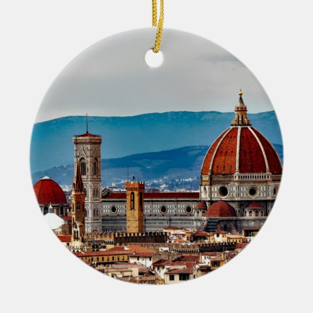 Stadt Florenz, Italien Keramik Ornament (Vorne)