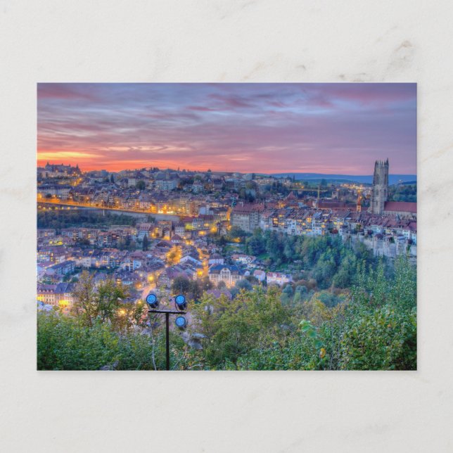 Stadt Freiburg, Schweiz Postkarte (Vorderseite)