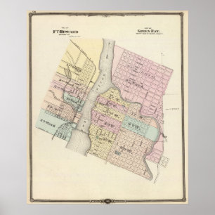 Stadt Ft Howard, Stadt der grünen Bucht Poster