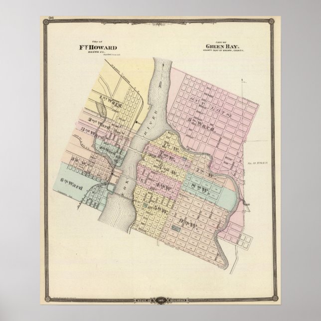 Stadt Ft Howard, Stadt der grünen Bucht Poster (Vorne)