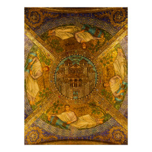 Stadt Gottes Neo Byzantinische Decke der Kathedral Poster